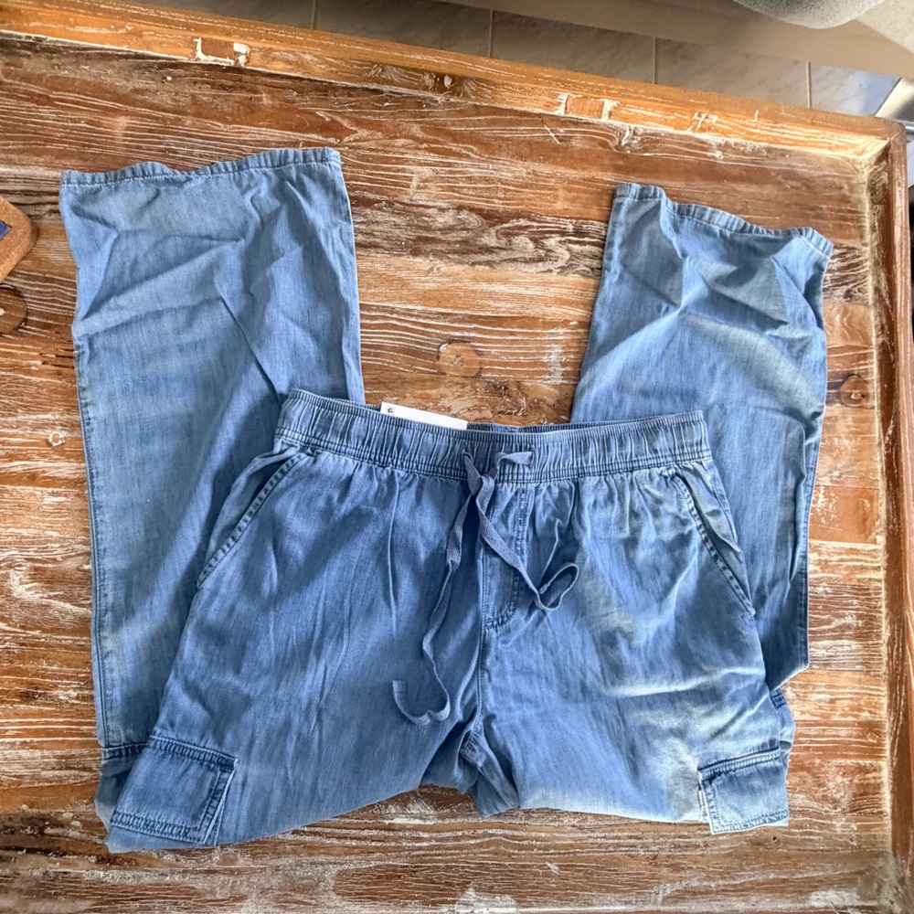 Sanctuary Light Blue Pull-On Cargo Pants large NWTS - Picture 6 of 6
